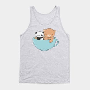 Kawaii Cute Panda and Bear Tank Top